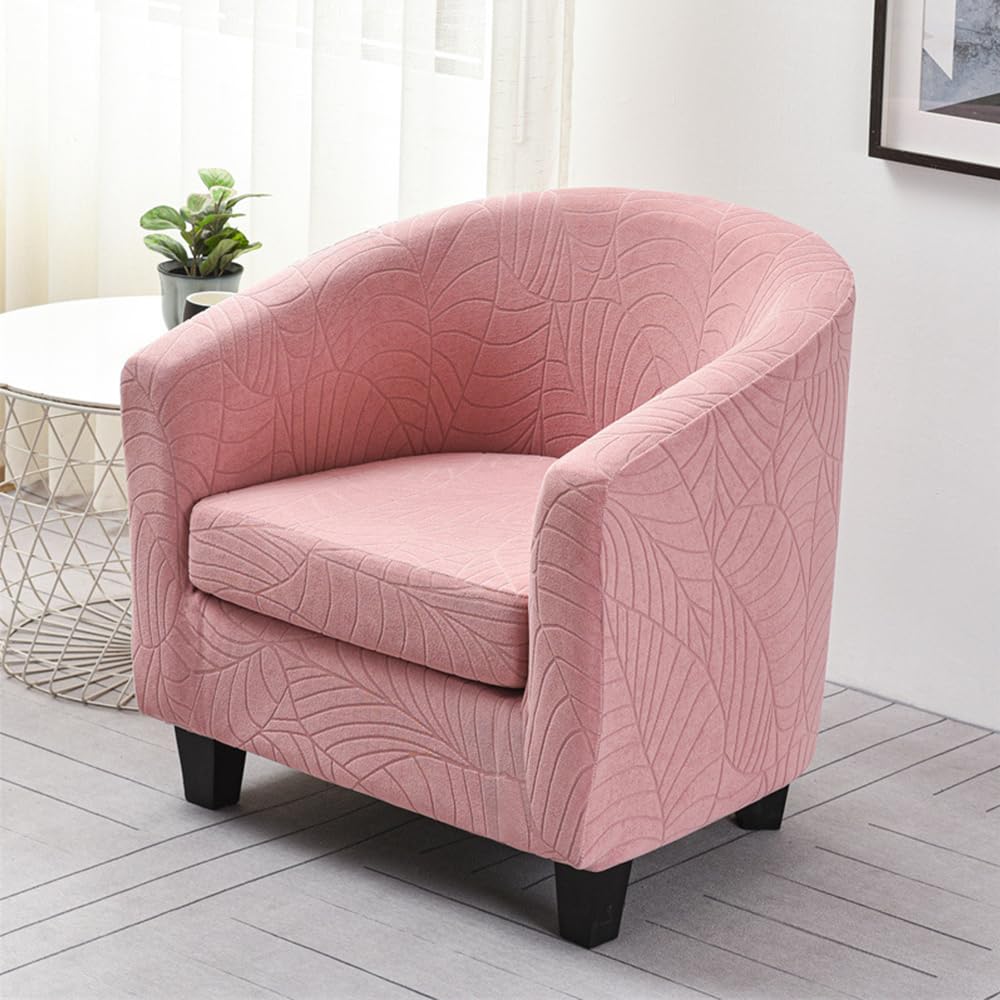 Housse de Fauteuil Chesterfield Cabriolet 2 Pièces Housses Fauteuil de Club 1 Place Housse Chaise Tullsta Cabriolet Extensible Rose