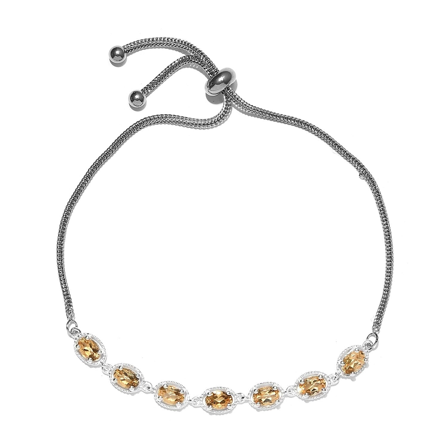 Shop LC 925 Sterling Silver Citrine Bolo Bracelet Chakra Women Birthday Gifts for Women