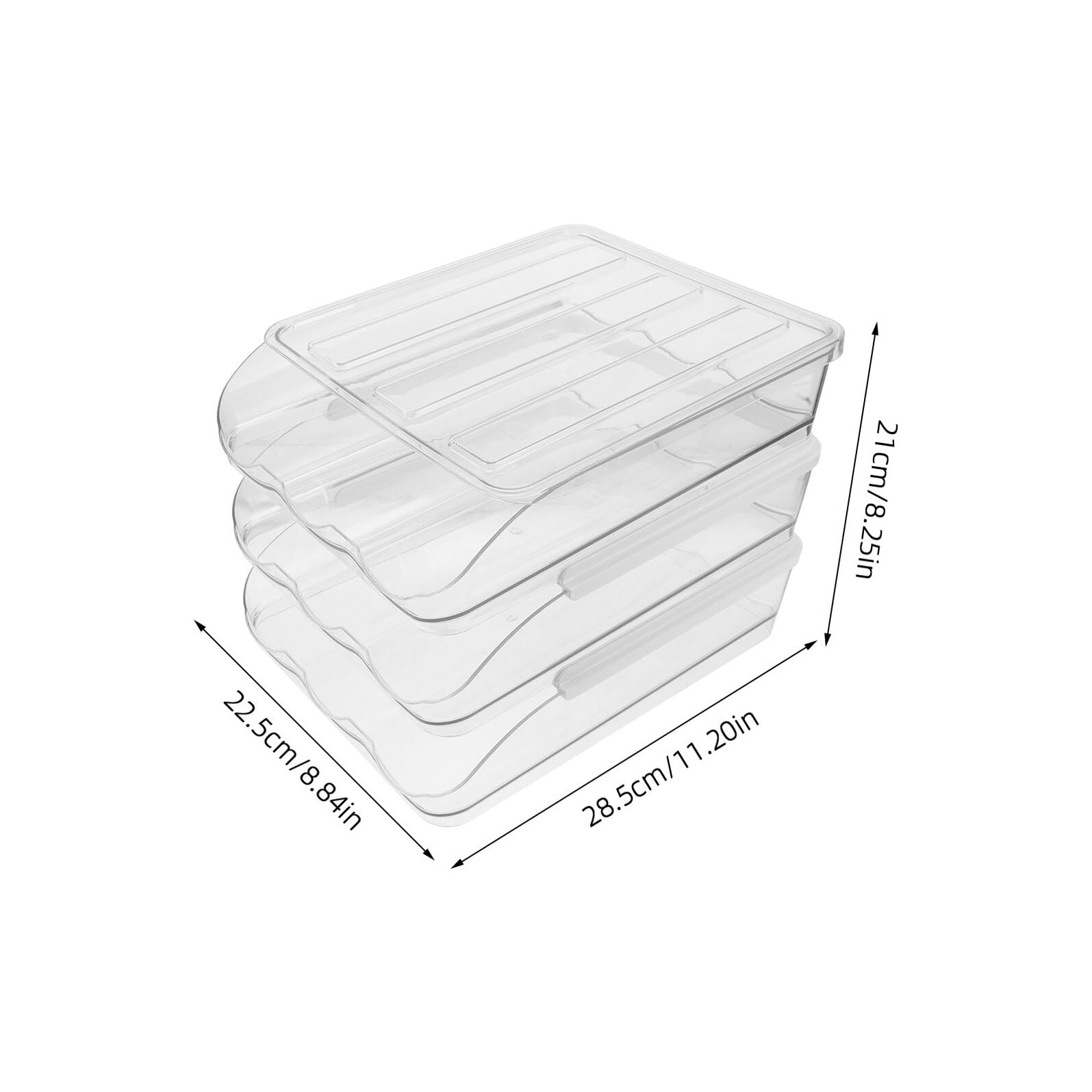 Transparenter Stapelbar Rollbarer Eierbehälter Kühlschrank