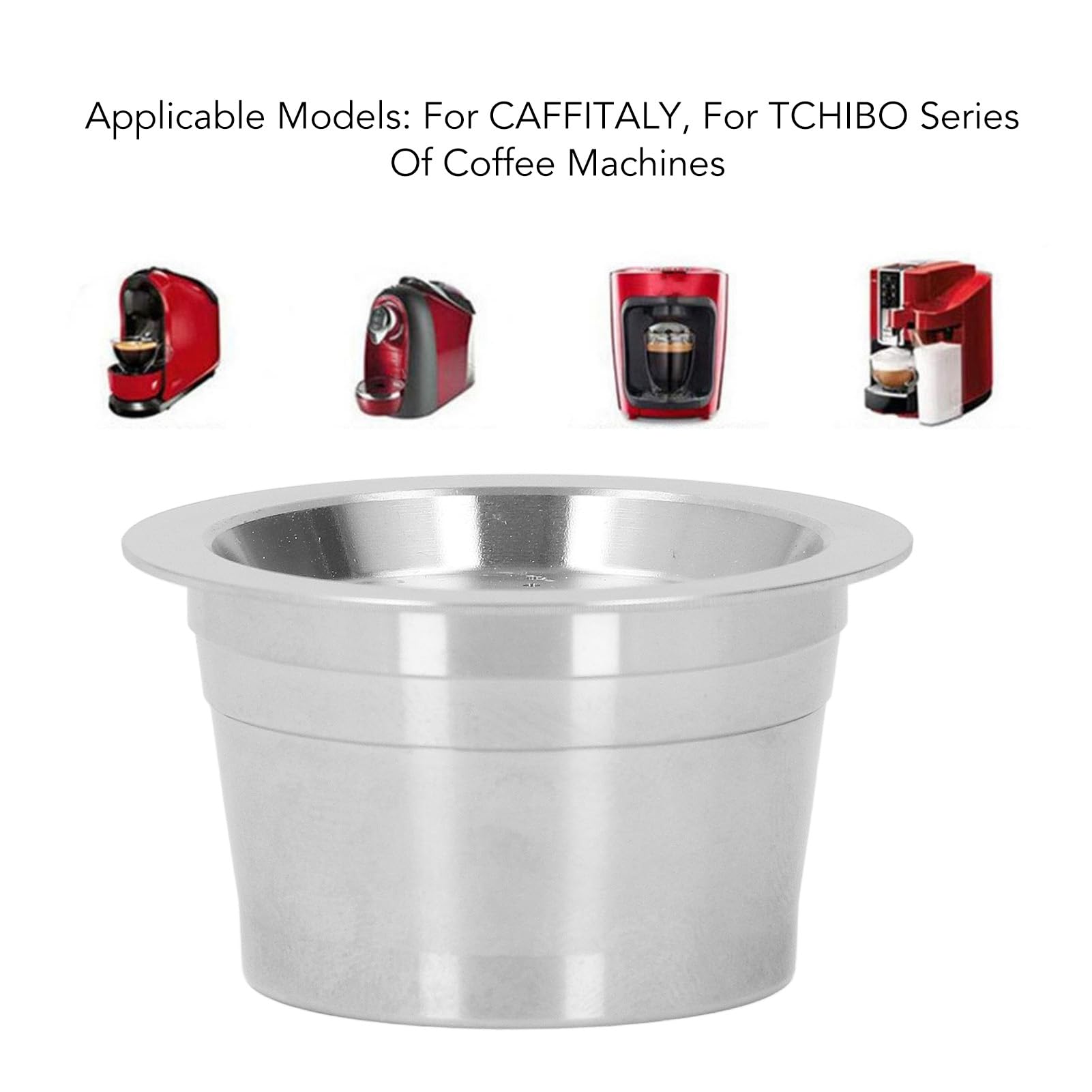 Cápsulas de café Reutilizables de Acero Inoxidable con Doble filtración, rellenables y con un práctico Interruptor de Rosca Cápsulas de Filtro de café Reutilizables for la Serie TCHIBO