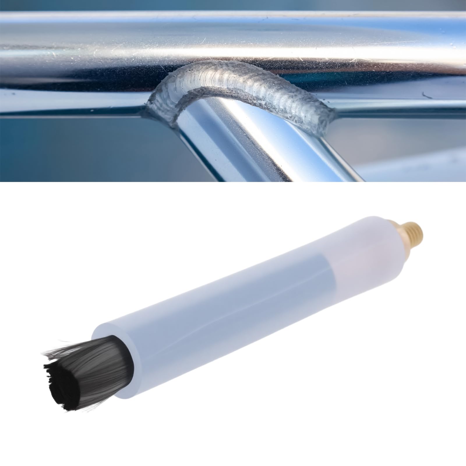 3Pcs M6 Testa di Rame di Saldatura Spazzole per Saldatura Seam Bead Joint Pulizia Macchina Lucidatura Saldatura Cucitura Cleaner