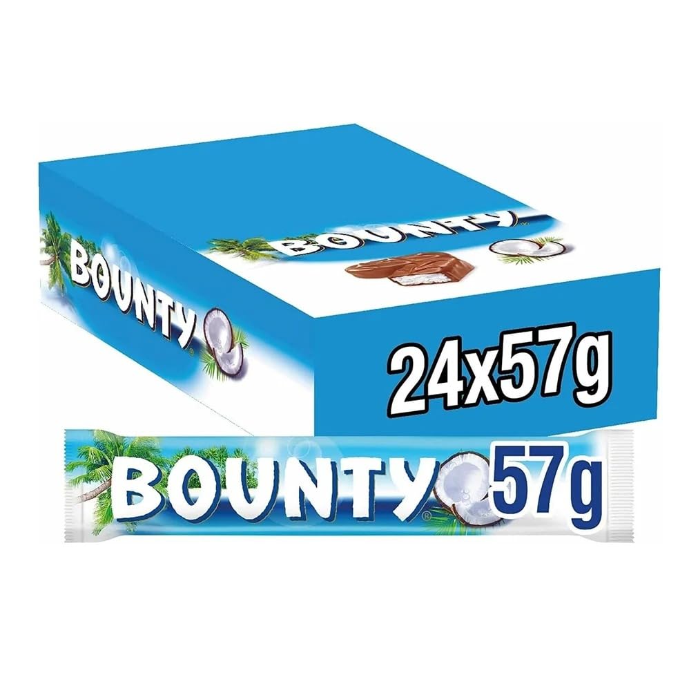 Bounty Coconut Covered With Smooth And Creamy Milk Chocolate Bar 57gm X 24 (Imported) Box (B0D69RCRPB) Amazon Price History, Amazon Price Tracker