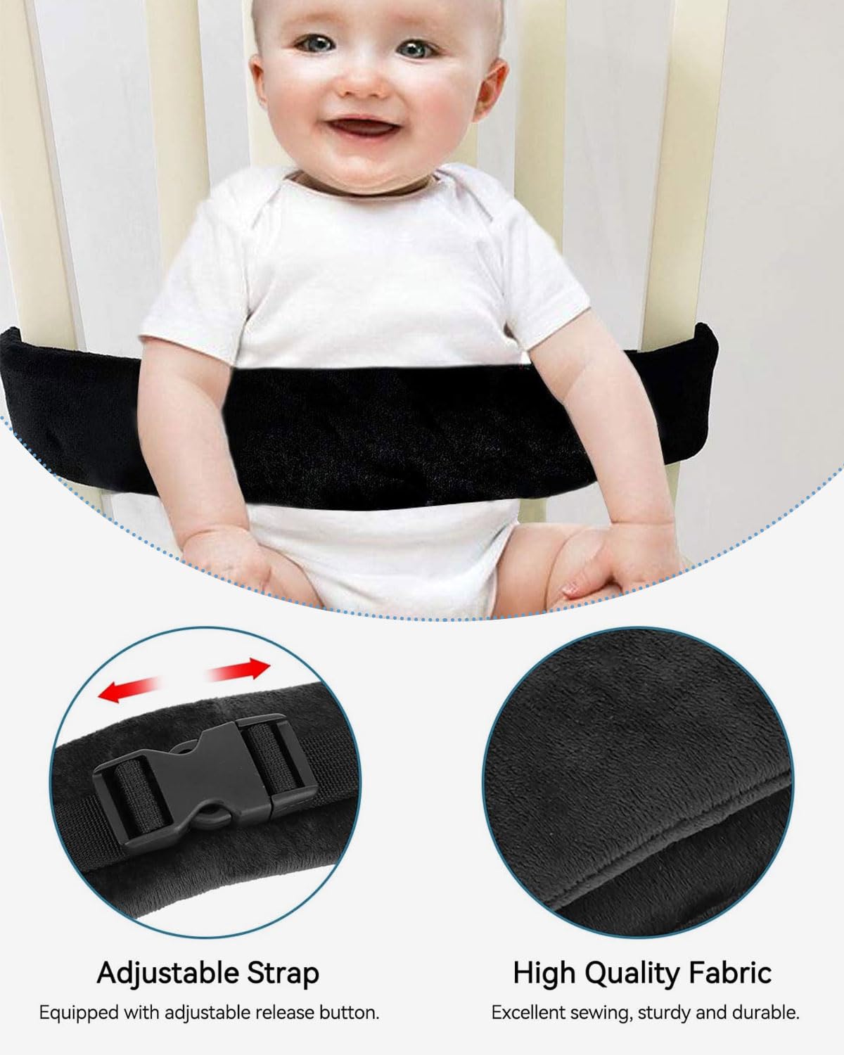 Cinture Seggiolone Pappa Universale, Cinturino Sicurezza,Bretelle e cinture per passeggino,Clip Cinghia Seggiolino, Adatto per Sdraietta Neonati, Sedie e Carrelli