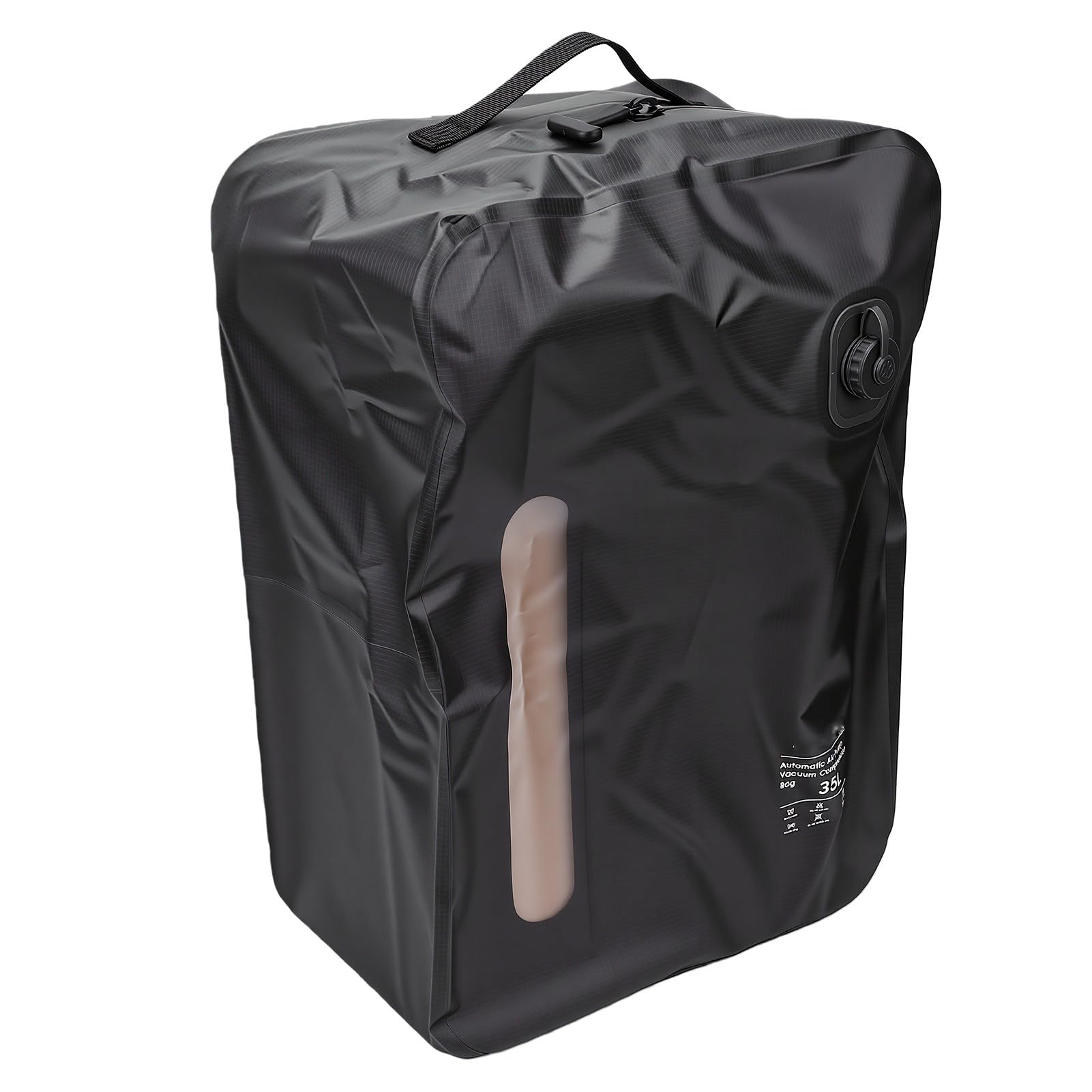 Wasserdichter 35L Reise-Vakuumbeutel | Wiederverwendbare Kompressionsaufbewahrung für Koffer, Gepäck, Kleidung, Organizer Zum Mitnehmen (GREY)