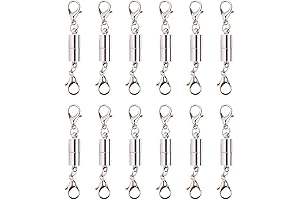 12-Piece Silver Magnetic Clasps for Jewelry-Making