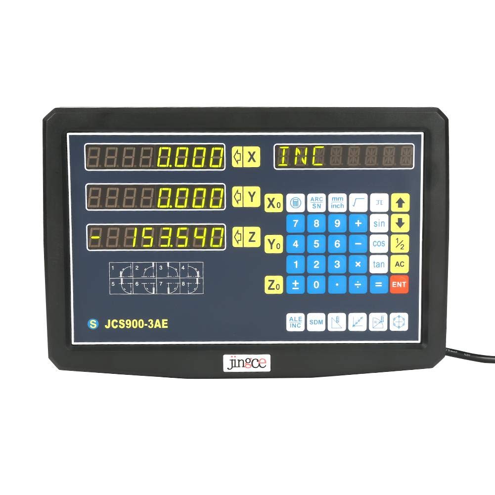 Lecture Numérique DRO JCS900-2AE/JCS900-3AE 2/3 Axes Lecture Numérique AC 110-240V pour Fraiseuse Tour(JCS900-3AE)