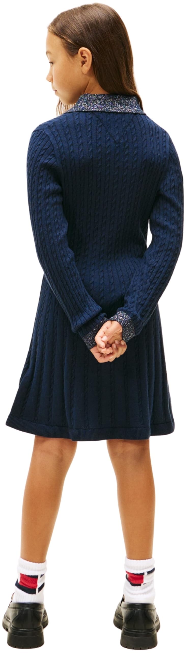 Tommy Hilfiger Mini Cable Sweater Dress Kg0kg08938 Vestido Tipo suéter Niñas