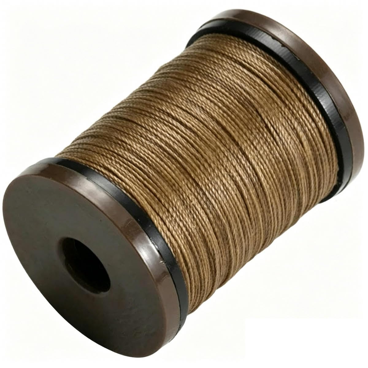 0.4/0.5/0.6/0.8mm Round Waxed Thread for Leather Craft Sewing and Jewelry Handmade Braided Polyester Cord Wax Coated Strings-03- Khaki-0.5mm 90m