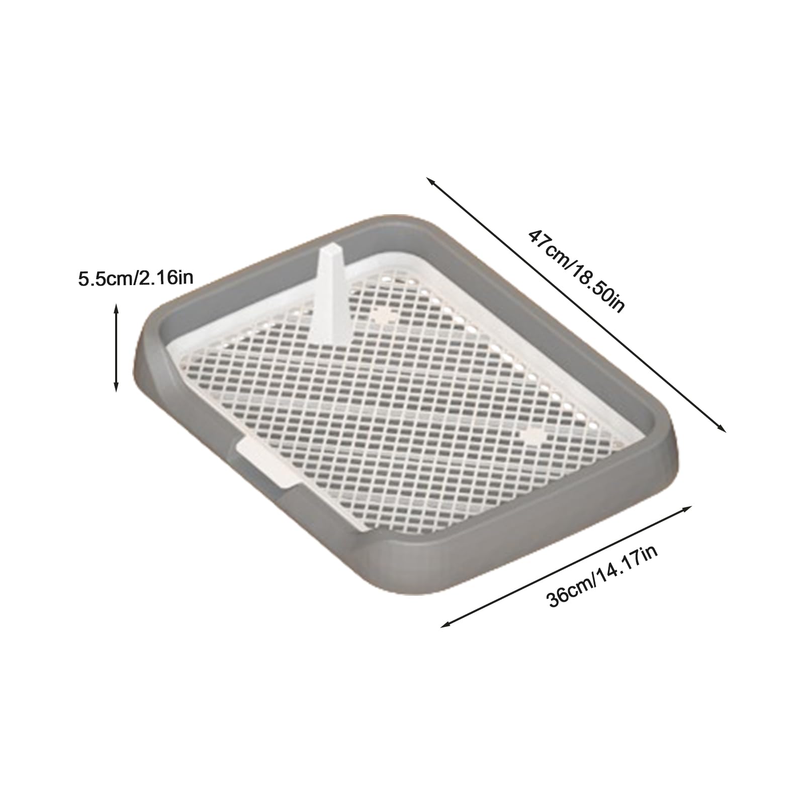 Bac de propreté d'intérieur pour chien | Grilles plates en maille et tapis pipi intégrés, colonne réutilisable et amovible pour la maison, les animaleries, fournitures de toilette pour chien