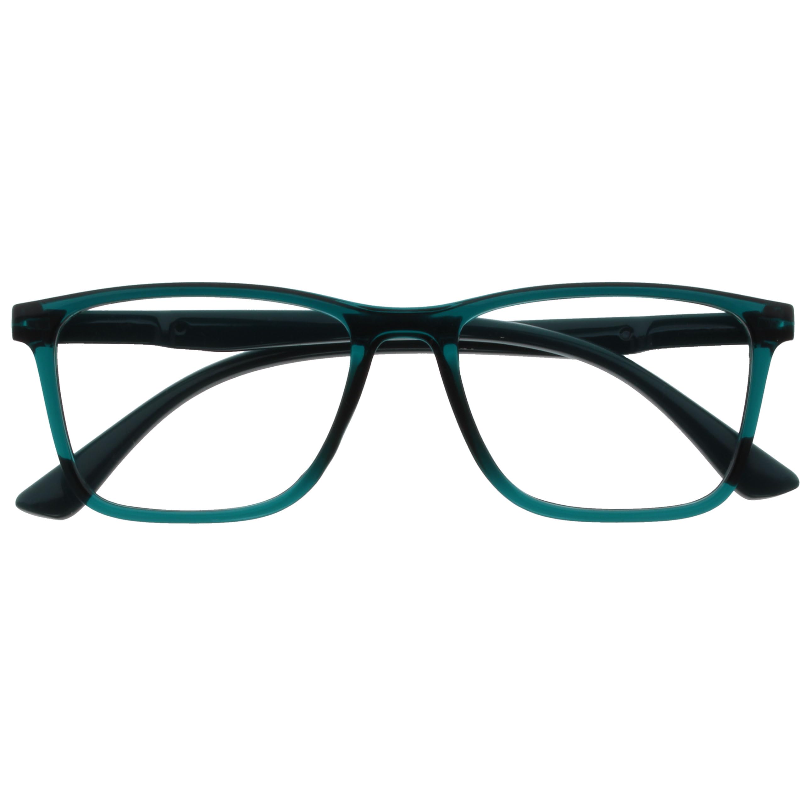 OPULIZE NYX Reading Glasses with Blue Light Blocking for Women Men, Rectangular Frame with UV & Eyestrain Protection, Anti-Glare Computer Gaming