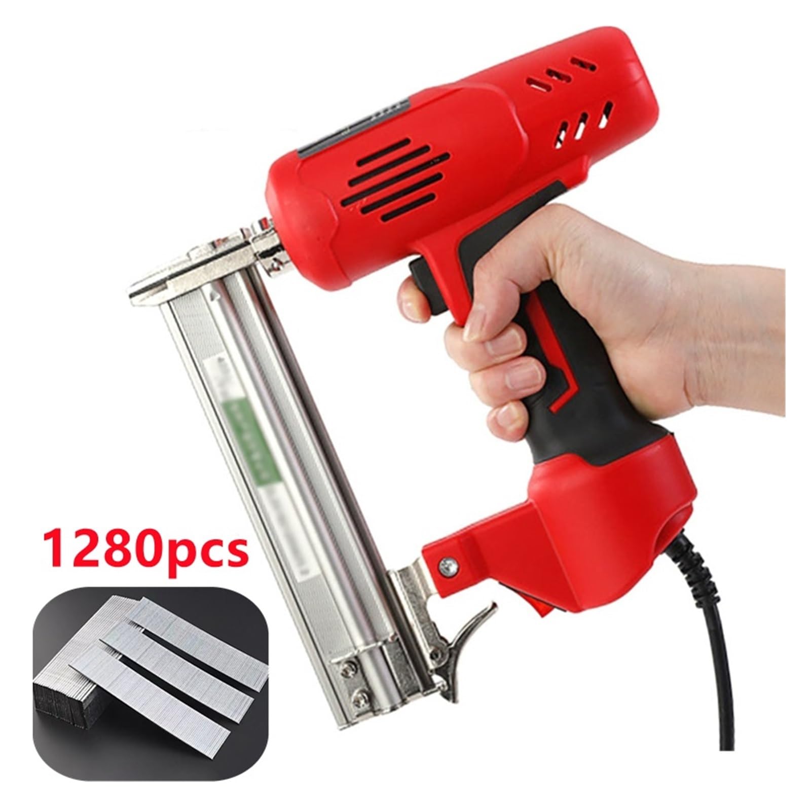 Nagler, 2600 W Elektrische Nagel Pistole Holz Rahmen Hefter DIY Möbel Bau Nagel Elektrische Werkzeug Nägel Zimmerei Holzbearbeitung Werkzeuge(Machines and nails)