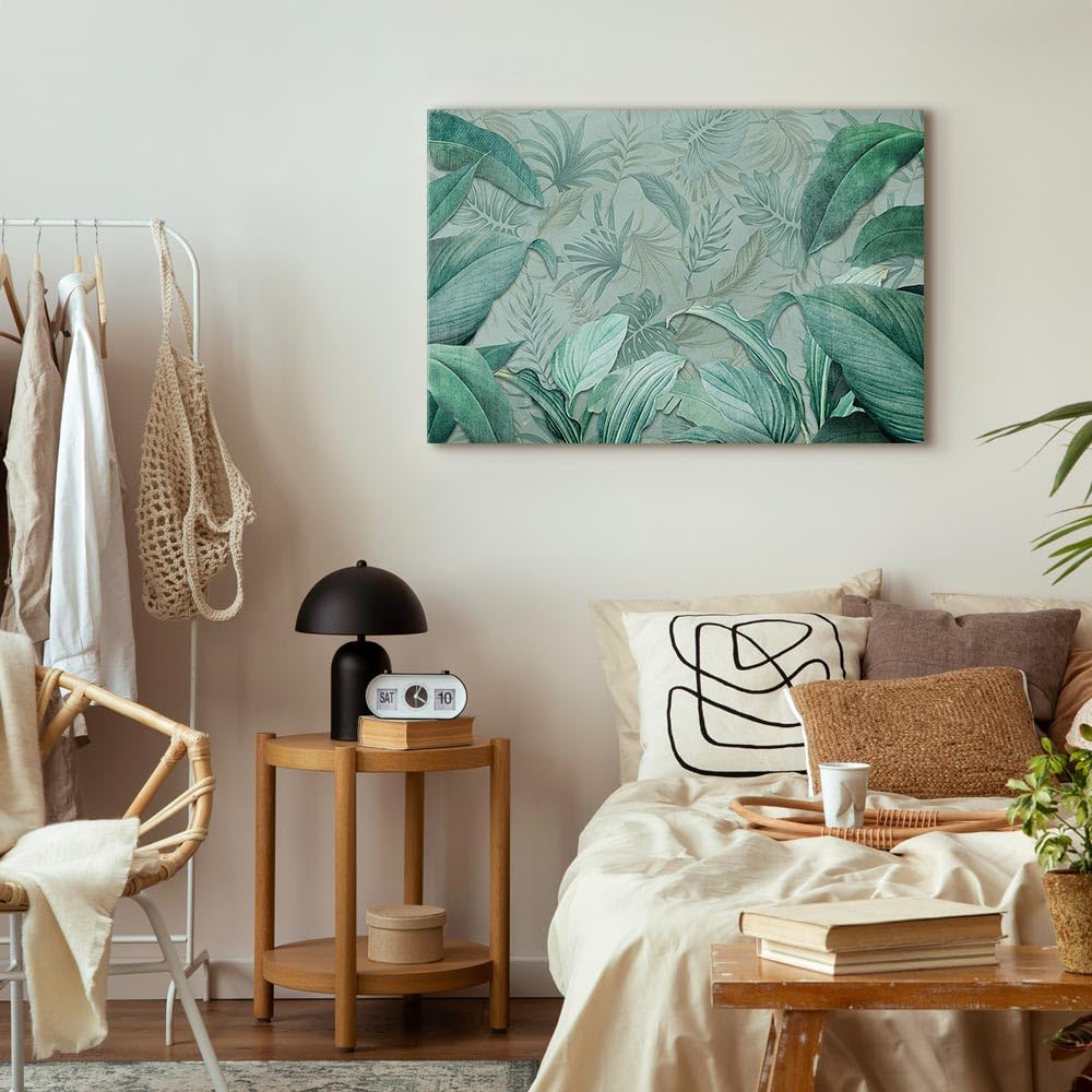 murando - Quadro Acustico Foglie tropicali 1 pezzo schiuma acustica Quadri Moderni Camera da Letto - Stampa su Tela - Pannelli Fonoassorbenti Decorativi - Fonoassorbente Acustiche
