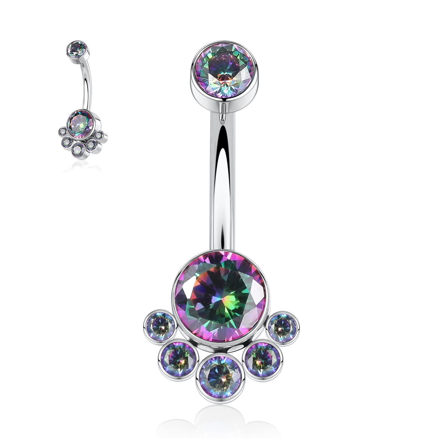 Buy hengkaixuan G23 Titanium Belly Ring Body Belly Button Piericing
