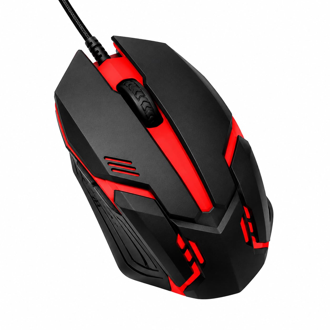 PROSAC Vigor R7 RGB Gaming Mouse for PC, 1200 DPI Optical Precision, Wired USB Connectivity, Ergonomic Comfort Grip, 3-Button Design with Scroll Wheel, Black Red-image-46