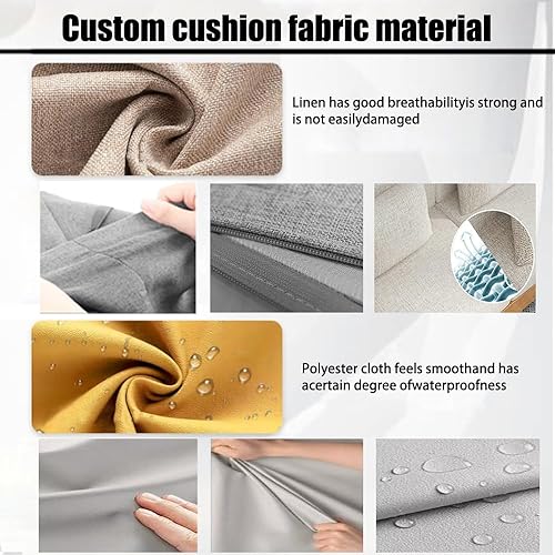 Miniatura 3 de Hsiock Custom Bench Cushion,Outdoor Bench Cushion with Non-Slip Bottom,Personalized Size IndoorOutdoor Furnitur Bench Pad Bay Window Seat Cushion