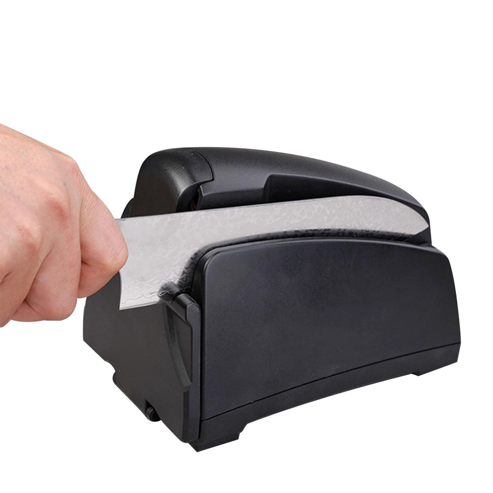 Affiliatore del Coltello Elettrico Affittatore da Professionale con Cinture Abrasive Flessibili 3 modalità 4000 Giri/Min per Chef Affettano le Forbici Santoku Coltelli (Plug)