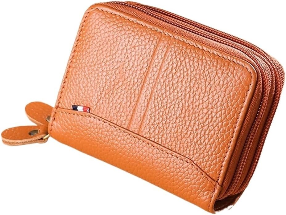 Upgraded Women Card Case Multifunctional Double-layer Zipper Holder Organ Large-capacity Men Coin Purse
