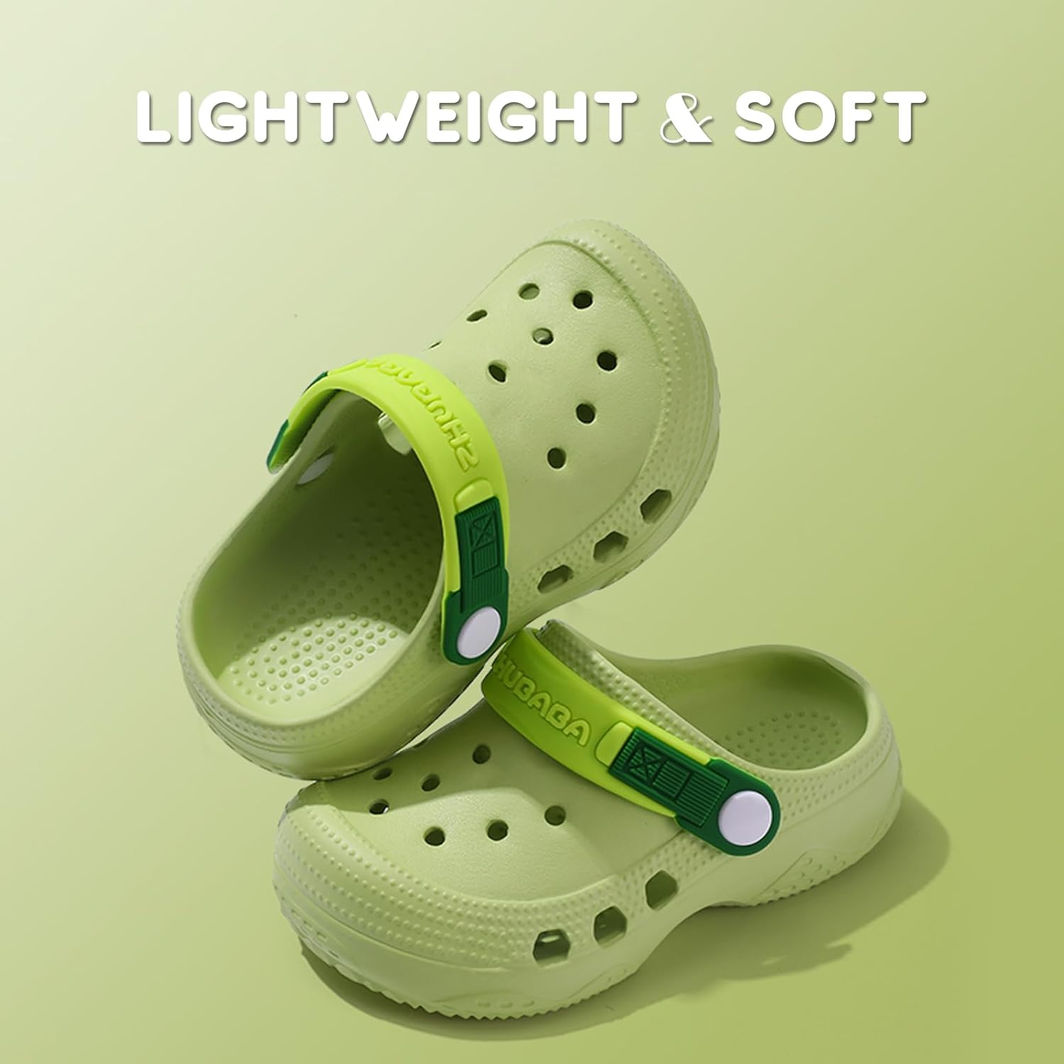 Toddler Clogs Boys Girls Kids Dinosaur Garden Shoes Slip on Sandals Slides Water Summer Shoes for Outdoor Beach Pool 8-9 Toddler Puregreen image 6 of 8 B0CZ9KPZGM