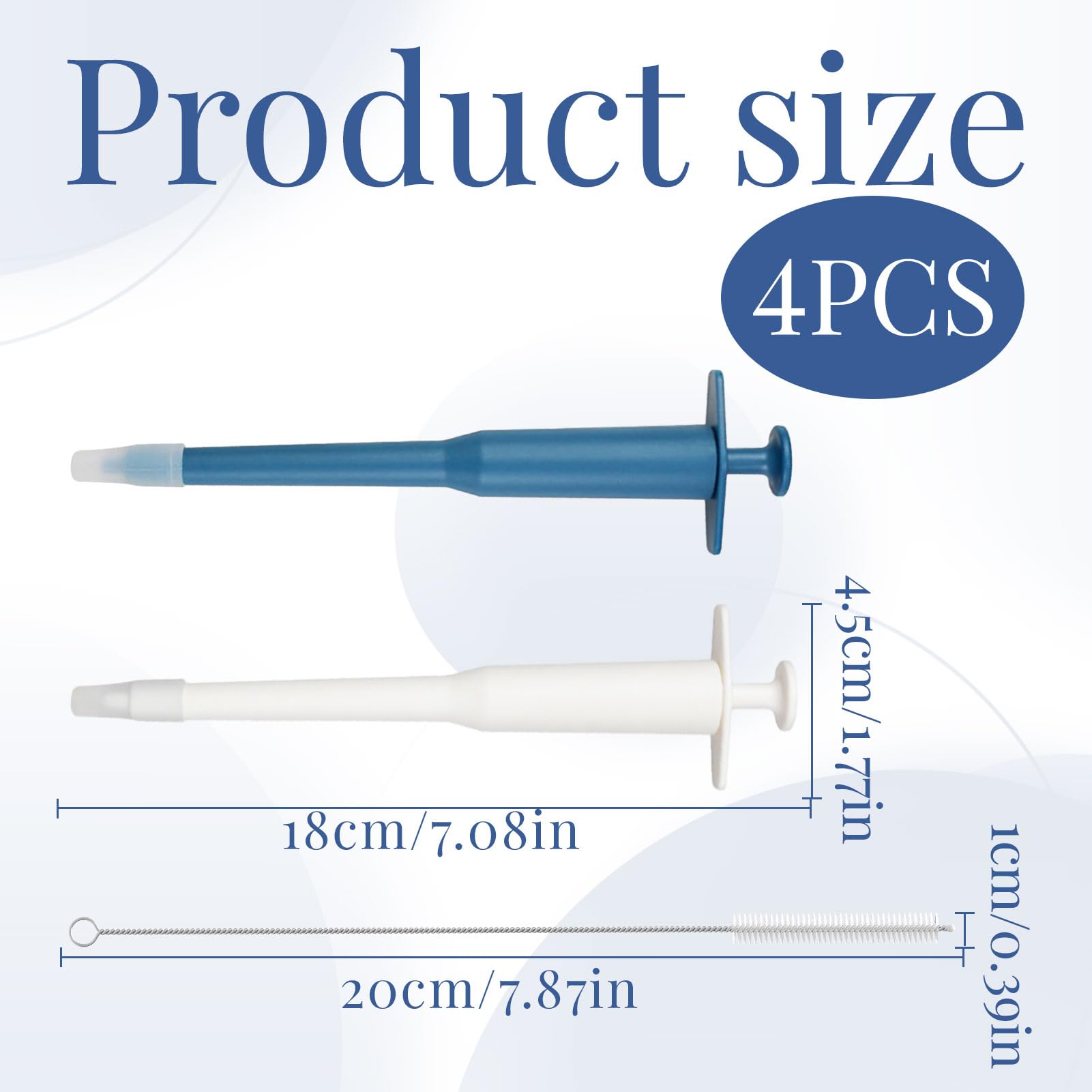 2PCS Pet Pill Plunger Popper,Pet Pill Dispenser,Animal Medicine Feeder Side Grip Press Type with Silicone Tip,Pill Popper for Cats with Clean Brush for Dogs Cats Birds Any Small Animals - Image 2