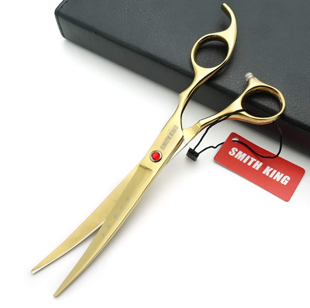SMITH KING Set di 4 forbici da toelettatura per cani da 7 pollici