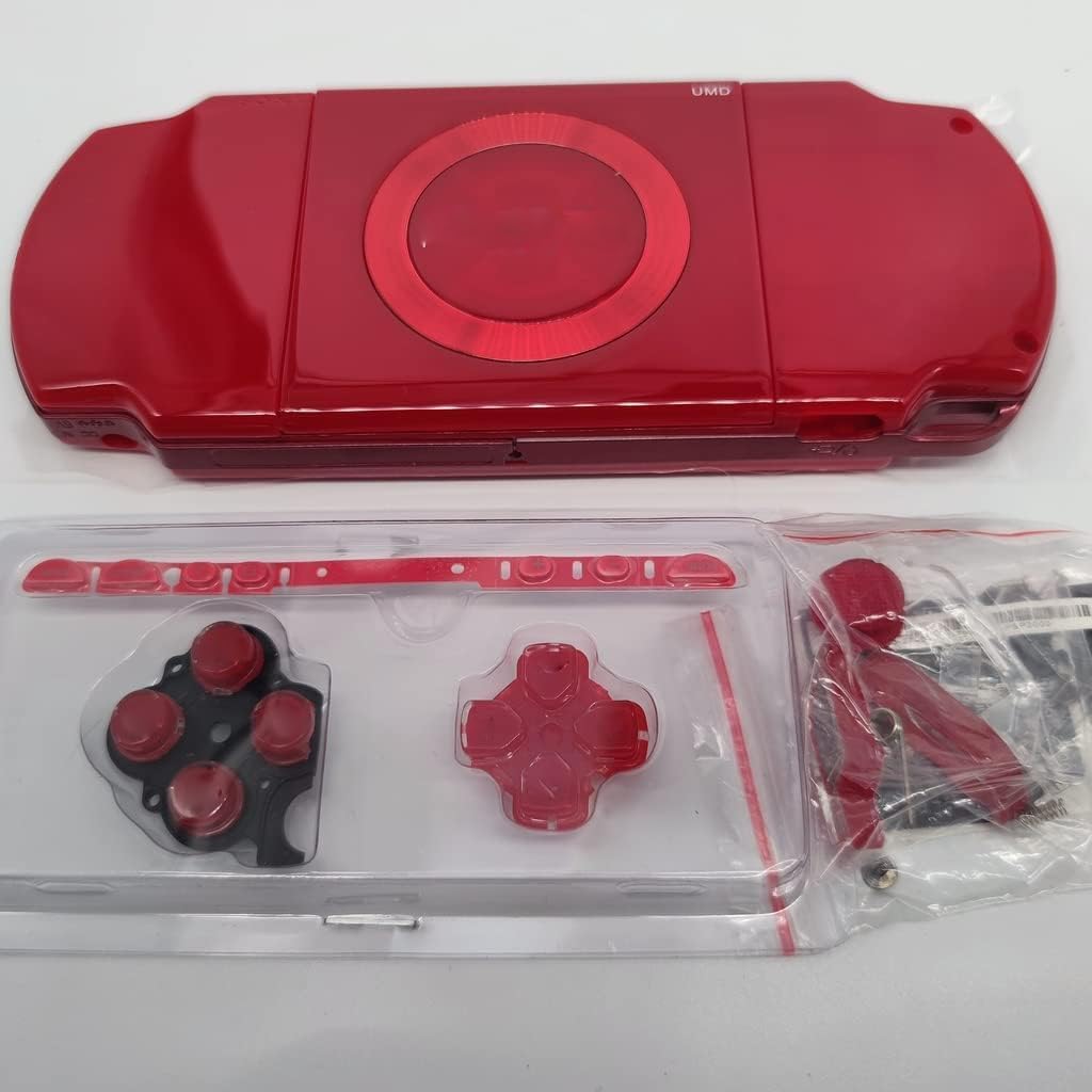 Housing Shell Cover with Button Set for PSP 2000 2001 2002 2003 2004 Series Console Replacement (Black)