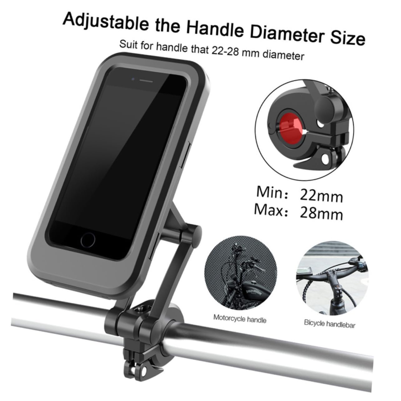 1pezzi Supporto Smartphone Per Bicicletta e Supporto Per Navigazione Con Rotazione Montaggio Facile Su Manubrio Compatibile Con Tutti Gli Smartphone