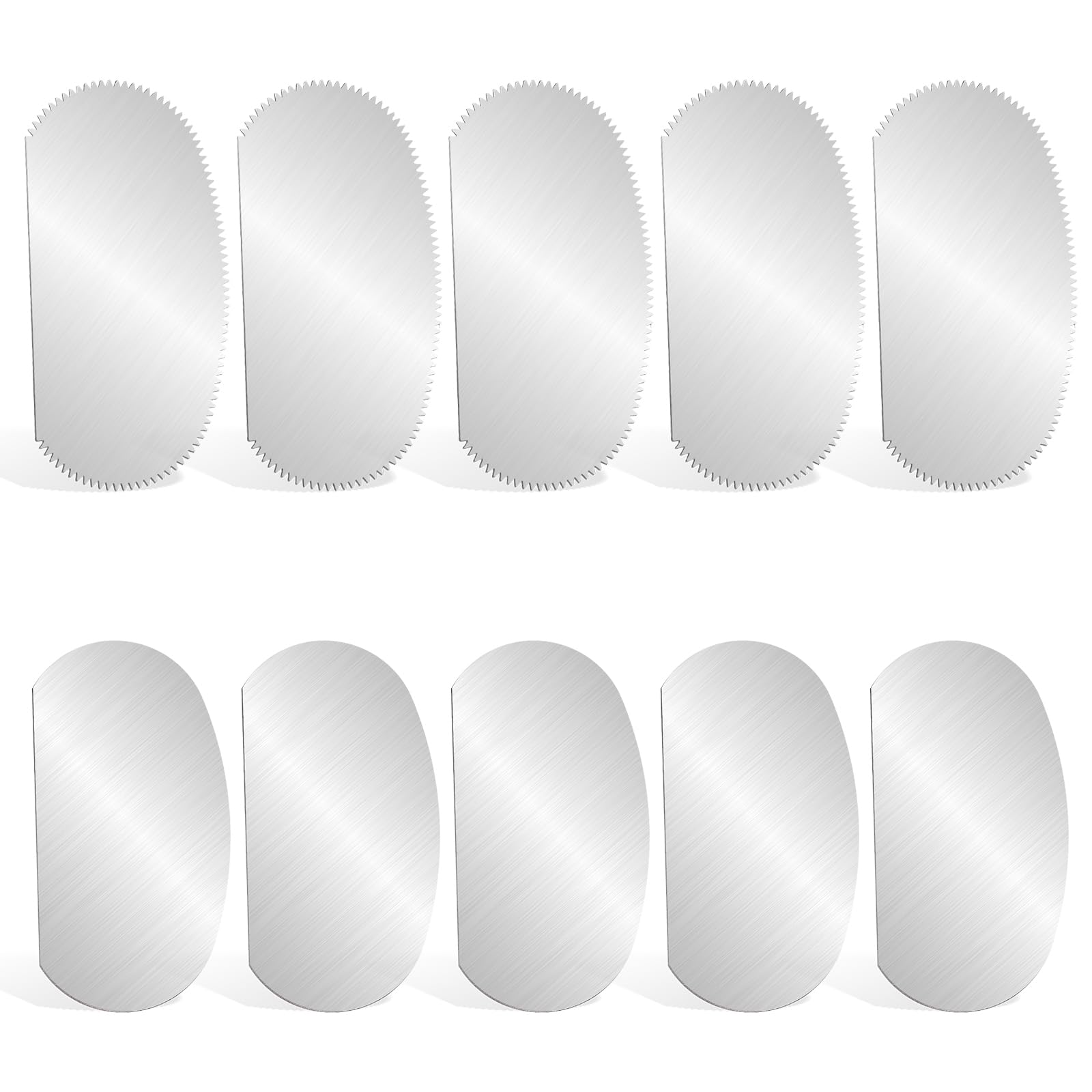 Photo 1 of 10 Pcs Metal Ribs for Pottery Clay Scraper Stainless Steel Pottery Tools Clay Ribs Serrated Sculpture Cutter Scraper Crafts Tool Ceramics Sculpting Tools Kit for Texturing Modeling Potter Artists