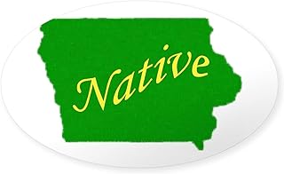CafePress Iowa Native Oval Sticker Oval Car Bumper Sticker