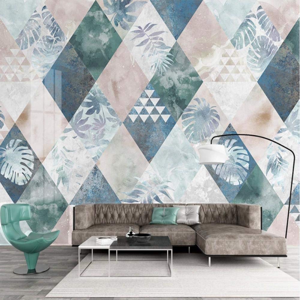 Papier peint mural géométrique pour créer un salon design et moderne