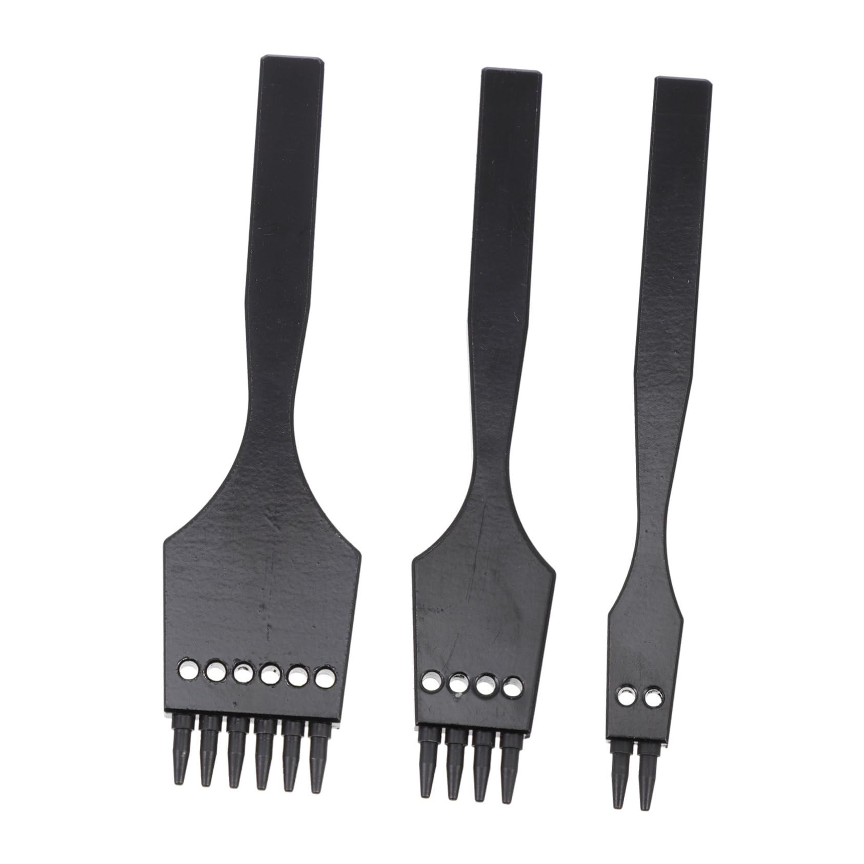 BEBEMOKO 3 Pcs Leather Hole Punch Alloy Steel Leather Craft Tool for DIY Projects Durable Perforated Tool for Professionals and Amateurs for Stitching and Crafting