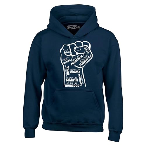 shop4ever Inspiring Black Leaders Fist Hoodie Sweatshirts