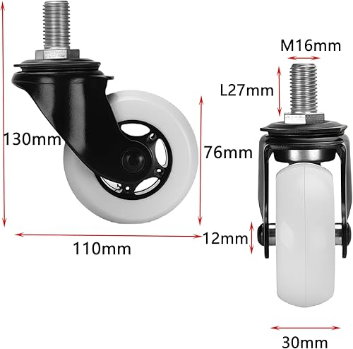 Miniatura 2 de Rueda giratoria completa de repuesto confiable para Razor Crazy Cart - 2.992 in x 1.181 in, ajuste perfecto, fácil instalación, compatible con Crazy