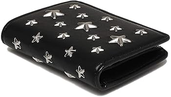 JIMMY CHOO 二つ折り財布　スタッズ　ブラック　コンパクトウォレット　黒 Amazon | ジミーチュウ JIMMY CHOO 財布 二つ折り ミニ財布