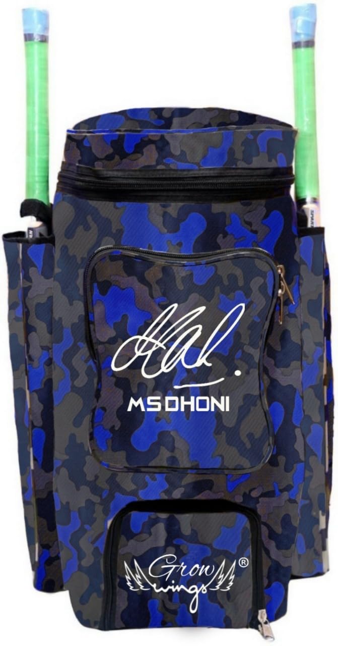 Grow wings Msd Cricket Kit Bag with Heavy Material Fabric Nylon Material dustproof kit Bag (Blue)-picture-10