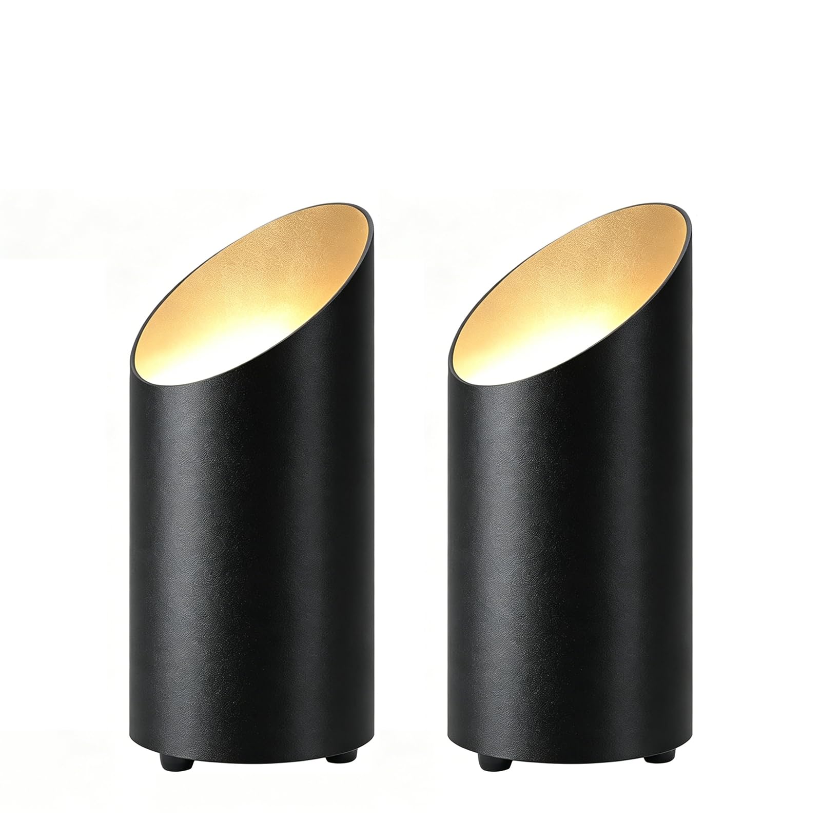 muyeziwo Uplighting Indoor with Remote, 3 Color Temps Dimmable Black 2 Pack