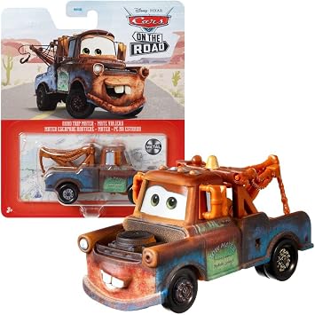 Mattel Selection Vehicles Racing Style Disney Cars Die Cast 155 Car, Type Hook/Mater Road Trip, CDXV59