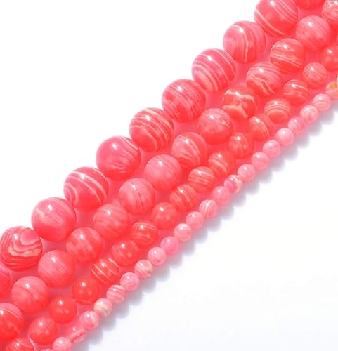 Miniatura 4 de Cuentas de rodocrosita para hacer joyas de 0.394 in Cuentas redondas de piedra para pulseras piedra de jaspe natural, 36 unidshebra