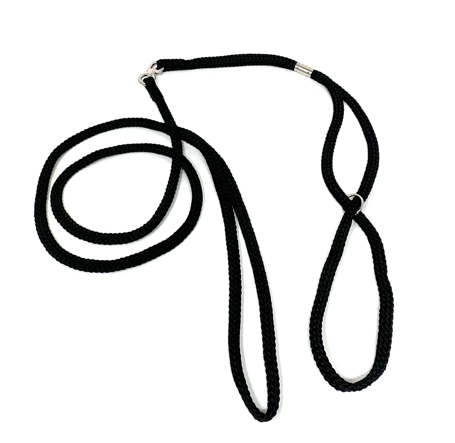 ShowLeine Demonstration Lead for Dog Show Lead Nylon for Small Medium and Large Dogs Black 7 mm x 120 cm