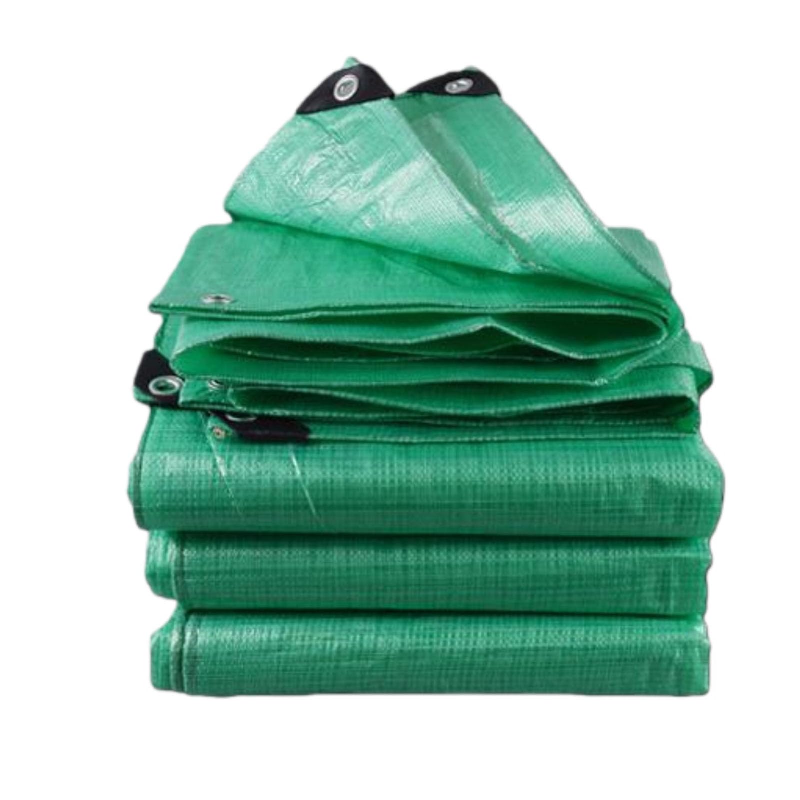 Heavy Duty Tarpaulin Waterproof 160 x 220 cm Waterproof, with Eyelets Builders Tarp Easy to Wash for Camping, Garden, Greenhouse, Outdoor Furniture, Trailers & Sheds, Green
