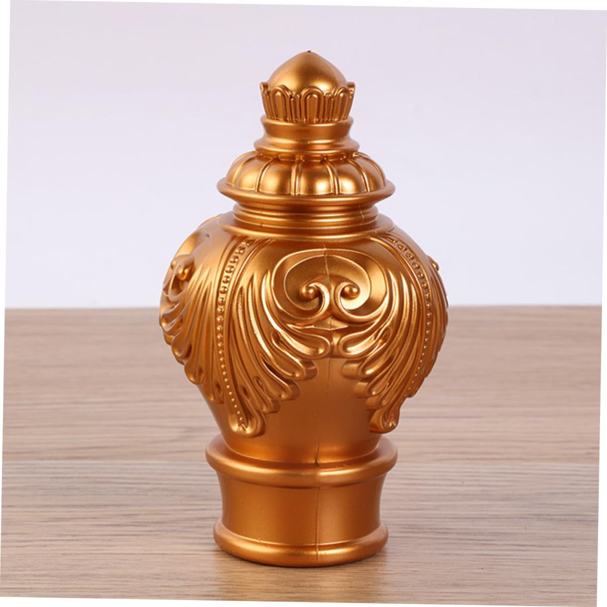 ERINGOGO Window Curtain Rod Plugs 10pcs Warm Gold Silver Plastic for Window Curtain Rod Decor