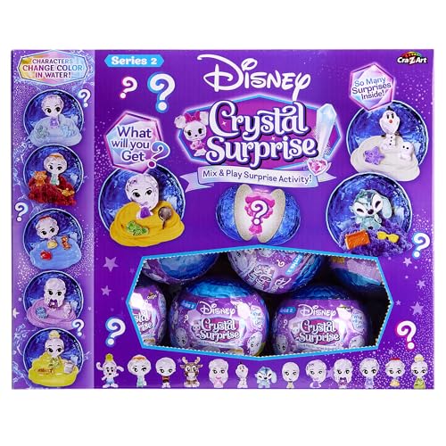 Disney Crystal Surprise 16 Pack Bundle: Series 2 Surprise Blind Mini Figures with Accessories & Activity Compound Perfect for Party Favors & Mystery Unboxing Fun