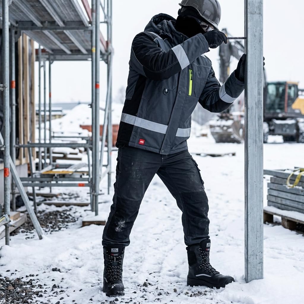 ART.MAS Glocker Defence S3S SR FO Winter Arbeitsstiefel, 3M Thinsulate, wasserdicht, rutschfest, mit Zehenschutz & Durchtrittschutz, warm