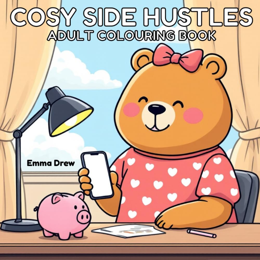 Cosy Side Hustles: A Relaxing Adult Colouring Book With 40 Bold & Easy Money Making Scenes To Colour