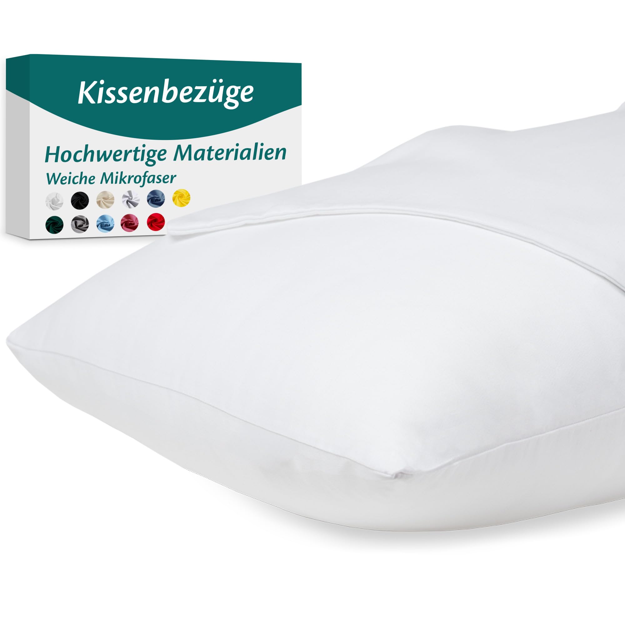 Kissenbezug Kopfkissenbezug Seitenschläferkissen Bezug Mikrofaser und Baumwolle