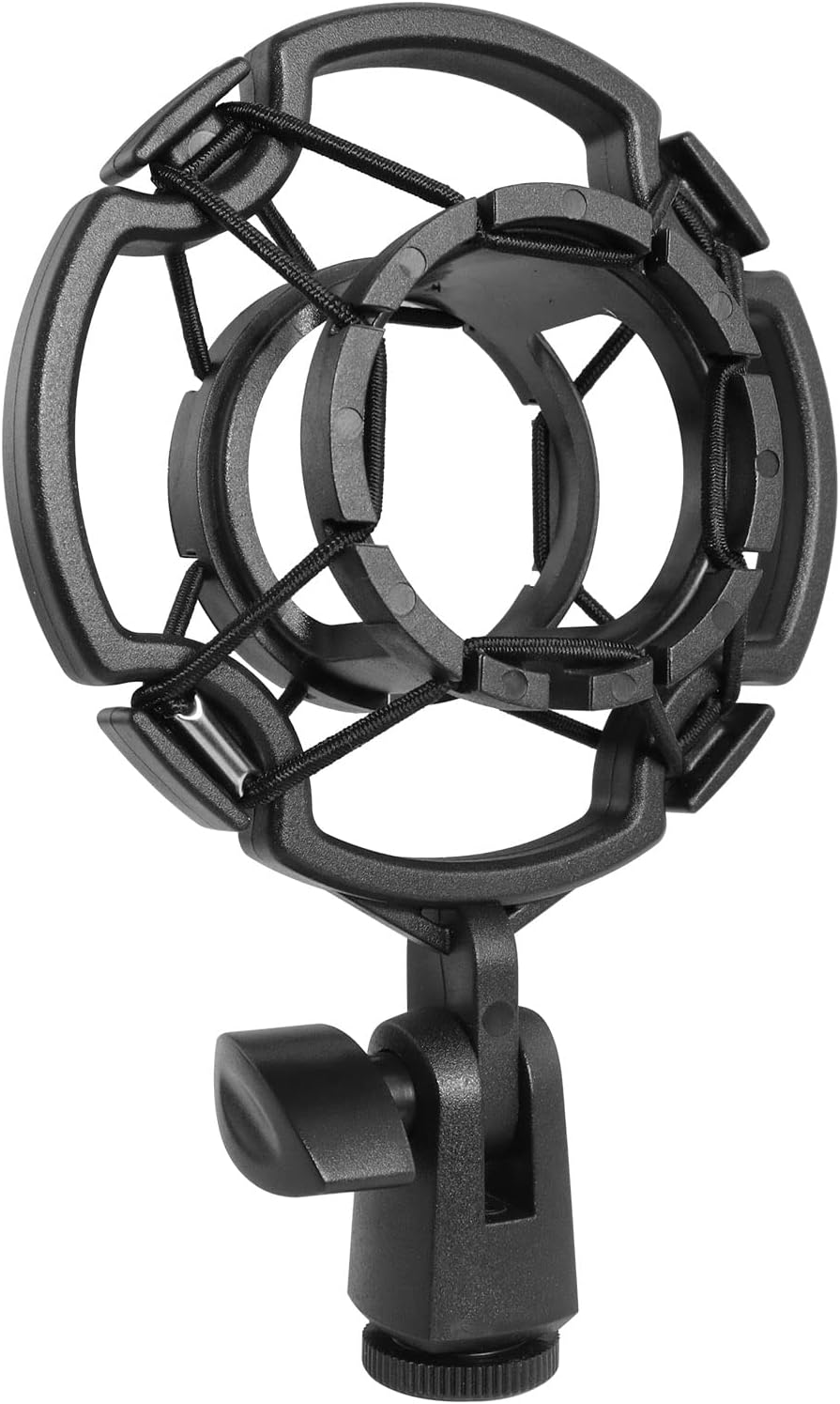 Microphone Shock Mount LUORNG Universal Black Anti-Vibration Mic Holder for 42~46mm/1.65~1.81in Diameter Studio Condenser Mic, Mic Clip Holder