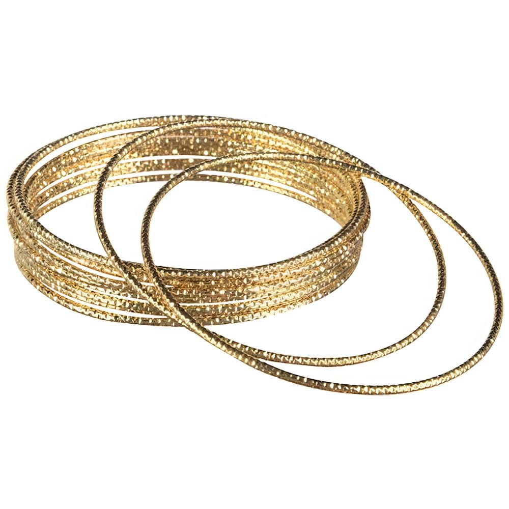Amazon.com: Goddess Gold Metal Bangle Bracelets - (Pkg Size 4