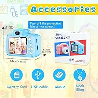 Vista 7 de Seckton Cámara de selfie mejorada para niños, regalos de cumpleaños de Navidad para niños de 3 a 9 años, cámaras de video digitales HD para niños