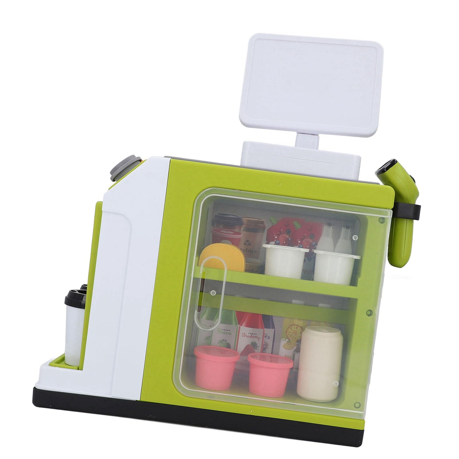 Set da Gioco per registratore di Cassa del supermercato simulato Macchina per Il caffè Frigo Scanner per Codici a Barre Set da Gioco educativo per Errore 2029 Gioco di ruol