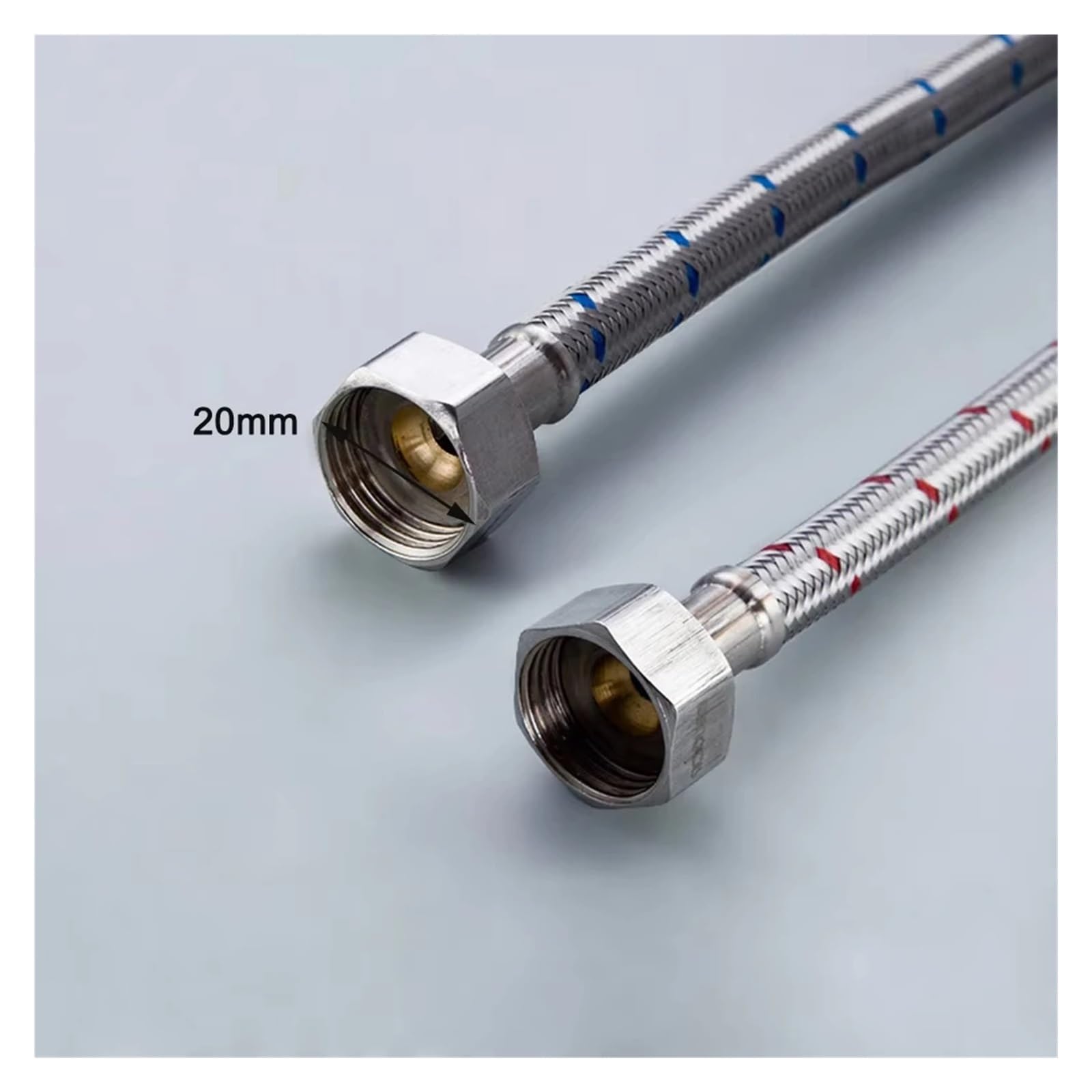 Tuyaux de plomberie flexibles en acier inoxydable G1/2, 1 paire, mélangeur froid et chaud, robinet d'alimentation en eau, tuyaux, pièce de salle de bains