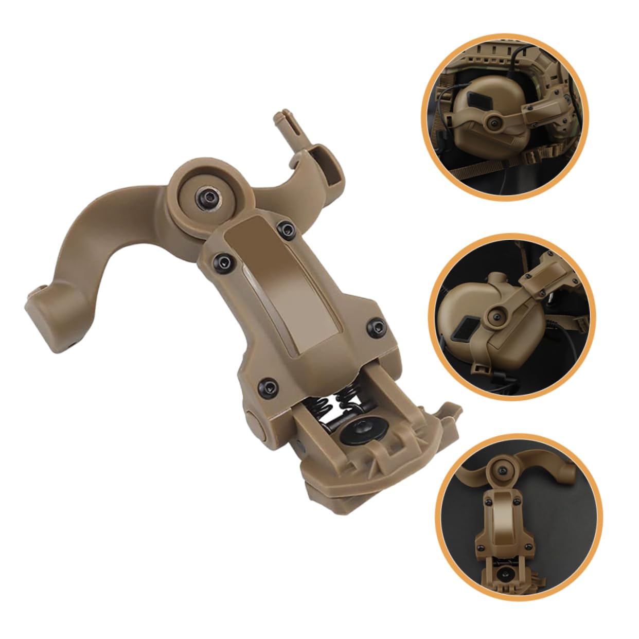 ibasenice 5sets Helmet Earphone Adapter and Rotatable Headphone Connector for Helmets Sturdy and Secure Design Complete Installation Accessories Included